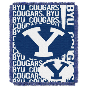 BYU OFFICIAL Collegiate "Double Play" Woven Jacquard Throw