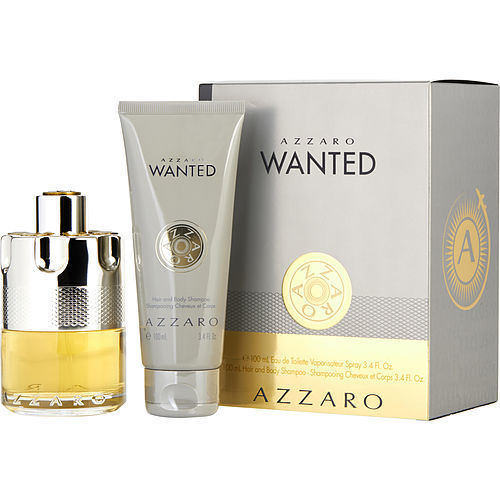 AZZARO WANTED by Azzaro EDT SPRAY 3.4 OZ & HAIR AND BODY SHAMPOO 3.4 OZ (TRAVEL OFFER)