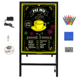 LED Message Sign Board- Erasable Writing Drawing Neon Sign with 8 Colorful Markers - Perfect for Children;  Back to School;  Home;  Office;  Restaurants;  Bar;  Holiday Celebration Gift; Various Size