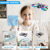 4DRC V16 Drone with Camera for Kids,1080P FPV Camera Mini RC Quadcopter Beginners Toy with 7 Colors LED Lights,3D Flips,Gesture Selfie,Headless Mode,Altitude Hold,Gift Toy for Boys and Girls