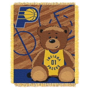 Pacers OFFICIAL National Basketball Association, "Half-Court" Baby 36"x 46" Triple Woven Jacquard Throw by The Northwest Company
