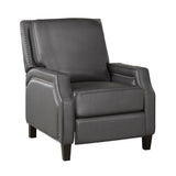 Push Back Reclining Chair Transitional Style Grey Color Self-Reclining Motion Chair 1pc Cushion Seat Modern Living Room Furniture