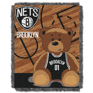 Nets OFFICIAL National Basketball Association, "Half-Court" Baby 36"x 46" Triple Woven Jacquard Throw by The Northwest Company