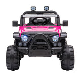 12V Electric Motorized Off-Road Vehicle, 2.4G Remote Control Kids Ride On Car, Head/Rear Lights, Music, Rear Spring Suspension,Rose red