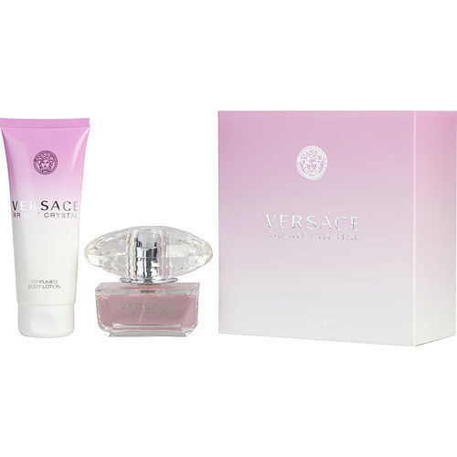 VERSACE BRIGHT CRYSTAL by Gianni Versace EDT SPRAY 1.7 OZ & BODY LOTION 3.4 OZ (TRAVEL OFFER)