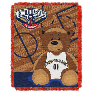 Pelicans OFFICIAL National Basketball Association, "Half-Court" Baby 36"x 46" Triple Woven Jacquard Throw by The Northwest Company
