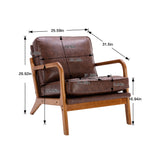 COOLMORE Wood Frame Armchair; Modern Accent Chair Lounge Chair for Living Room