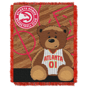 Hawks OFFICIAL National Basketball Association, "Half-Court" Baby 36"x 46" Triple Woven Jacquard Throw by The Northwest Company